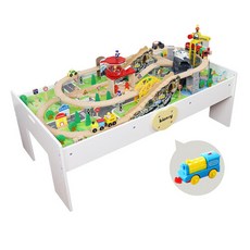 [키앤비]디럭스 칼라 테이블 기차놀이 110pcs세트 + 전동기차