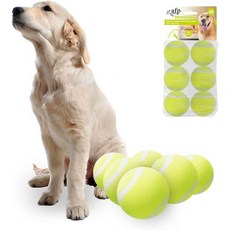 ALL FOR PAWS 볼 런처 도그 반려동물 던지기 장난감 강아지용 미니 테니스 미니볼 2인치, Ball*6(2.5 inch), 1개