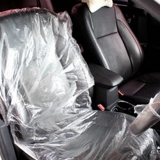 정비용 비닐 시트 신차 오염방지 보호커버 일회용 앞좌석 투명 덮개, 단품