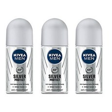 Nivea 니베아 맨 데오도란트 실버 프로텍트 롤온 50ml 3팩, 1팩