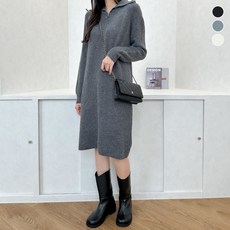 겨울 집업니트원피스