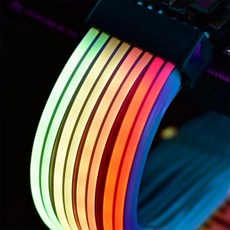 LIANLI Strimer Plus LED 주소 지정 가능 RGB 연장 케이블 24pin 마더 보드 확장 Strimer + GPU 확장 8p 케이블 무료 빌드|팬 & 쿨링|, 1개, Strimer 24PIN, Strimer Plus Edition