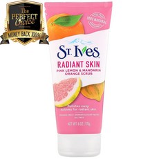 세인트이브스 래디언트 스킨 핑크 레몬 & 만다린 오렌지 스크럽 170g, 수량: 1　　　　　(상품코드551p)