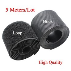 5 미터 20-100mm 강력한 접착 후크 루프 패스너 테이프 스트립 나일론, 협동사, 검정 16mm 5meter