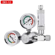 ZRDR DIY 수족관 CO2 레귤레이터 마그네틱 솔레노이드 키트 체크 밸브 어항 액세서리 CO2 제어 시스템 반응기 발전기 세트, D01-12, 1개