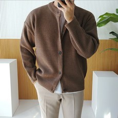 남자라운드넥가디건