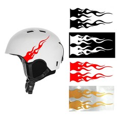 바이크 헬멧 자동차 데칼 화염 불꽃 디자인 스티커 개성 포인트 장식 흠집 스크래치 커버 블랙