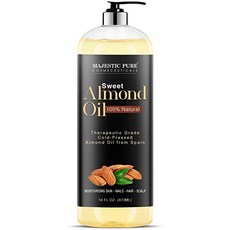 [미국] Majestic Pure Sweet Almond Oil Triple A Grade Quality Pure and Natural from Spain Cold Press, 단일상품