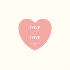 발렌타인스티커 졸업스티커 땡큐스티커 포장스티커 90매, 러브핑크, 90개