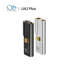 SHANLING UA2 PLUS ES9038Q2M DAC DUAL RT6863 AMP Chip HiFi Audio Portable USB DAC AMP Cable 3.5mm 4.4, Black - es9038q2m