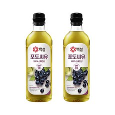 백설 포도씨유 900ml x2개, 2개