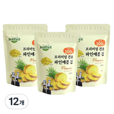 바삭한 All바른농장 프리미엄 동결건조 파인애플칩 20g 12개