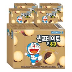 초키앤쿠키 도라에몽 씬 포테이토 앤 초코, 72g, 5개 5개, 72g