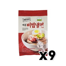 칠갑농산 면발장인 매콤비빔냉면 즉석간편조리 464g, 9개