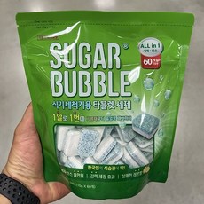 슈가버블 식기세척기 세제 타블렛 60개입
