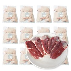 가나안식품 [도매] 오리가슴살 20팩 대용량 업소용 국내산 스테이크 맞춤 손질, 1kg