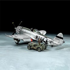 타미야 1/48 P-47D 썬더볼트 버블탑 4X4 LV 군용차량 세트 25214