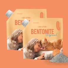  베베페페 먼지없는 고양이모래 벤토나이트 오리지널, 무향, 1개, 12kg 