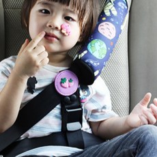 곰이야모야 안전벨트 목졸림방지 쿠션 차량용, 블루 1개, 목졸림 방지 벨트 블루, 1개