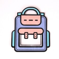 책가방 구디백 대 답례품 지퍼백 어린이집 유치원 단체 간식 생일 선물 포장, 1개, 책가방구디백B