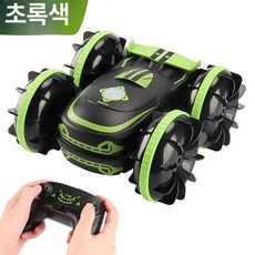 RC카 수륙양용차 오프로드 원격 조종 자동차 스피드 무선 탱크 4륜, 패키지 1 배터리 1개드라이버, 1개, 대형 초록색 수륙차