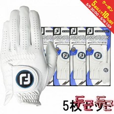  최대 10 % OFF 쿠폰 【라쿠텐 쇼핑 마라톤 한정】 5 장 세트 풋 조이 골프웨어 가을 겨울 장갑 20 나노 록 투어 0353038923 비 땀에 강한 높은 그립 성능 남성 F, 화이트 