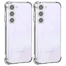 1+1 STONESTEEL 갤럭시 S23 FE 카메라 보호 커버 투명 범퍼 젤리 핸드폰 케이스