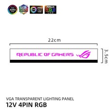 커스텀수냉 pc 쿨러 게이밍 새로운 A-RGB VGA GPU 사이드 패널 사용자 정의 장식 비디오 카드 커버 5V3PIN/, 한개옵션1