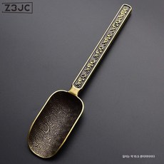 Z3JC 알로이 키 티스푼 티스푼 롱스푼 낱개 작은 티삽 티세트 액세서리 티스푼 티포밍 도구, 합금 상운 티스푼[청동], 1개