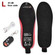 풋워머 발난로 온열기 USB 온열 신발 깔창 충전식 전기 발 워머 겨울 야외 리모컨 난방 보온 패드, 2) L
