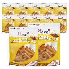 헬로도기 참좋은간식 그대로 말랑 고구마 스틱, 12개, 250g, 고구마맛 - 그대로말랑고구마