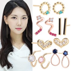 수앤진골드브릭체인귀걸이