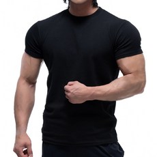 MMC 남성용 데일리 머슬핏 무지 반팔 티셔츠