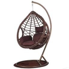 감성인테리어 그네의자 북유럽 행잉 스윙 체어, 1인  발 타입  고급 등나무  팔걸이