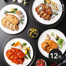 푸라닭 소스 통 닭가슴살 100g 4종 혼합 12팩, 혼합 12팩(매콤3/파불로3/블랙3/갈릭3)