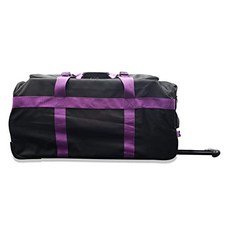 NMT Marco Polo Air Lite 바퀴 달린 여행용 더플 백 (블랙 퍼플-32) [32"- Black／Purple - 32"] - P077607ML232MG7