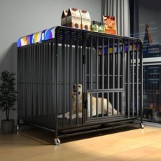 애완동물 철장 케이지 애견 철망 개집 격리장 휀스, 125x95x110 실버