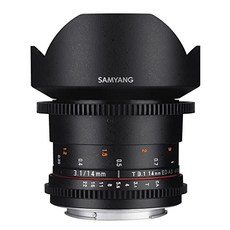 Canon EF 카메라 용 Sanyang SYDS14M-C VDSLR II 14mm T3.1 광각 시네마 렌즈 (Canon EF)