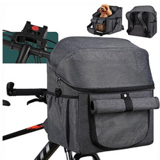  런레이더 애견가방 백팩 자전거 바구니 캐리어 강아지 고양이 산책가방 라이딩 거치대 CH001, 1개, 그레이 