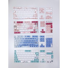 저소음밀키축 조약돌키보드 키보드공방 PBT 5면 승화 키캡 맞춤형 기계식 키보드 마작 OEM 원래 공장 XDA 높이, [12] 코카콜라 키캡 113