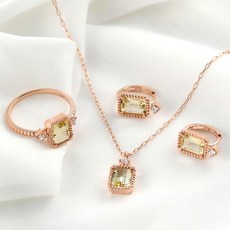 14k레몬쿼츠목걸이