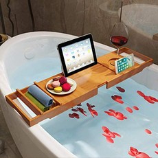 집들이선물 욕조에서 하고싶은거 다 해 욕조 다용도 트레이 MEETGG Premium Bamboo Adjustable Non Slip Book Shelf Wine Glass Holder Device (iPad Tablet Kindle iPad Phone), 집들이선물 욕조에서 하고싶은거 다 해 욕조 다용도 트레이 MEETGG Premium Bamboo Adjustable Non Slip Book Shelf Wine Glass Holder Device (iPad, Tablet, Kindle, iPad, Phone)