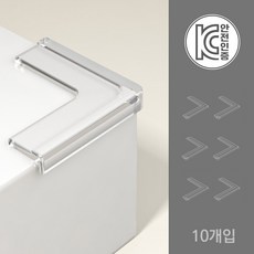 아트위브 도톰한 소프트 충돌방지 코너 가드 투명 모서리 보호대, 납짝 L형 (소), 10개 45mm, 10개입, 납짝 L형 (소)