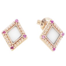 14k오닉스마름모귀걸이