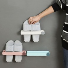 욕실 슬리퍼걸이 현관 슬리퍼 실내화 신발장 거치대 슬림형, 슬림형-스카이, 1