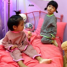 겨울 아기 아동 여아 남아 유아 잠옷 베어체크파자마