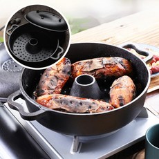 별도표기 갬핑 옥수수 굽는 냄비 간식 차박 직화 구이 만능팬 군 고구마 무쇠 28cm, 무쇠 직화냄비28cm, 1개