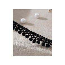 퀼트스타 방울총총 코튼 케미컬레이스_블랙 15, 1개, 블랙