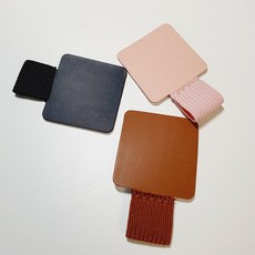 고급 가죽 다이어리 수첩 양면 테이프 부착 펜홀더 2P, 1세트, 차콜블랙
