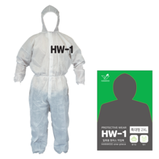 HANWOO HW-1화이트 원피스일회용작업복/원피스 작업복 2XL(화이트), 2XL